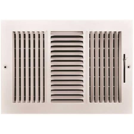 Tru Aire 12 in. x 8 in. 3-Way Steel Wall/Ceiling Register 103M 12X08